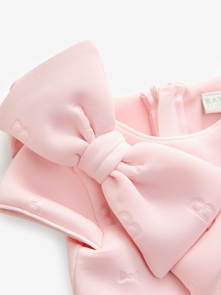 Rose pâle - Robe Baker by Ted Baker en néo-marine à nœud - Image 10 of 12