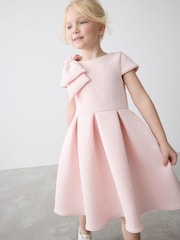 Rose pâle - Robe Baker by Ted Baker en néo-marine à nœud - Image 2 de 12