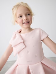 Rose pâle - Robe Baker by Ted Baker en néo-marine à nœud - Image 4 de 12