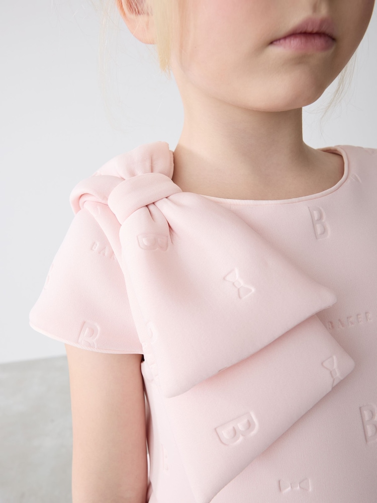 Rose pâle - Robe Baker by Ted Baker en néo-marine à nœud - Image 7 of 12