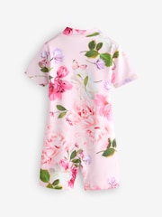 Baker by Ted Baker 2 Piece Pink Floral Swimsuit and Sunsafe Hat Set - Image 2 of 5