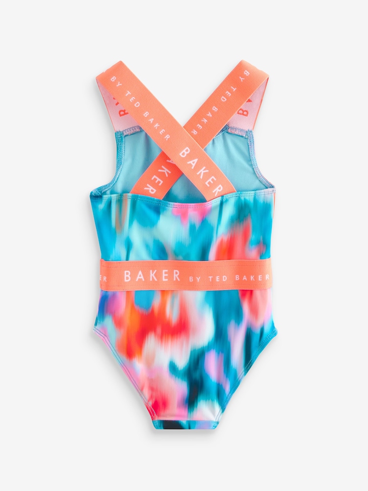Baker by Ted Baker Blue Tie-Dye Swimsuit - Image 2 of 5