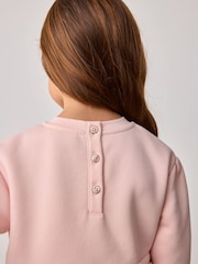 Baker by Ted Baker Pink 2 Piece Broderie Sweat & Legging Set - Image 4 of 7