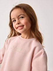 Baker by Ted Baker Pink 2 Piece Broderie Sweat & Legging Set - Image 5 of 7