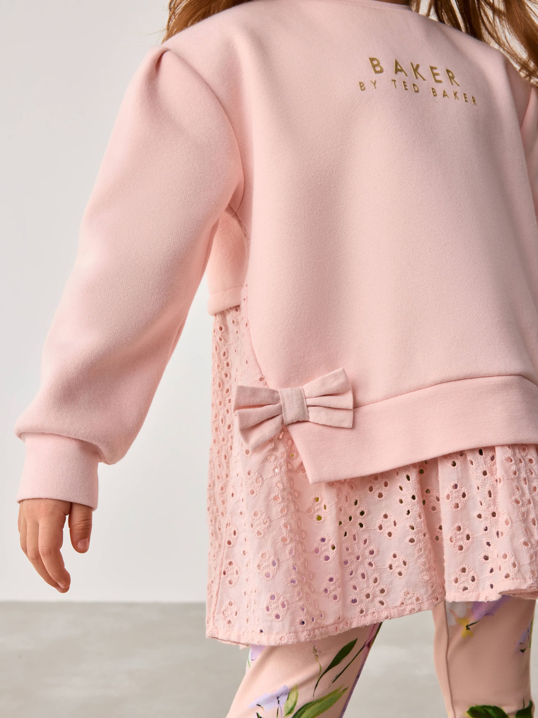 Buy Baker by Ted Baker Pink 2 Piece Broderie Sweat & Legging