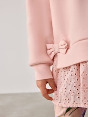 Baker by Ted Baker Pink 2 Piece Broderie Sweat & Legging Set - Image 7 of 7
