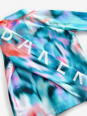 Baker by Ted Baker Blue Printed Rash Vest - Image 4 of 4