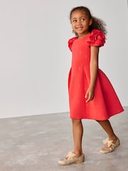 Baker by Ted Baker Rose Sleeve Detail Embossed Scuba Dress - Image 1 of 11