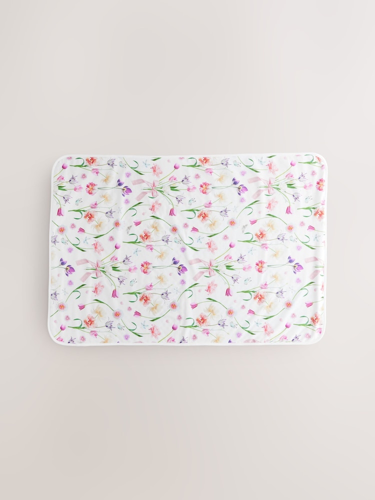 Baker by Ted Baker All Over Floral Print 100% Cotton Blanket - Image 2 of 4