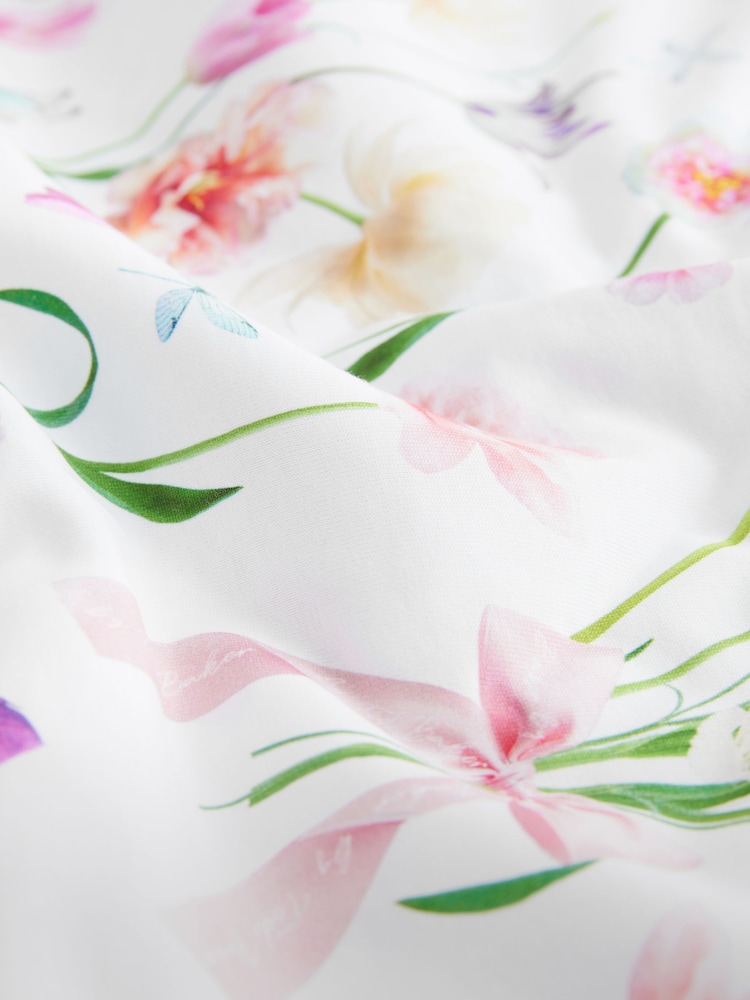 Baker by Ted Baker All Over Floral Print 100% Cotton Blanket - Image 4 of 4