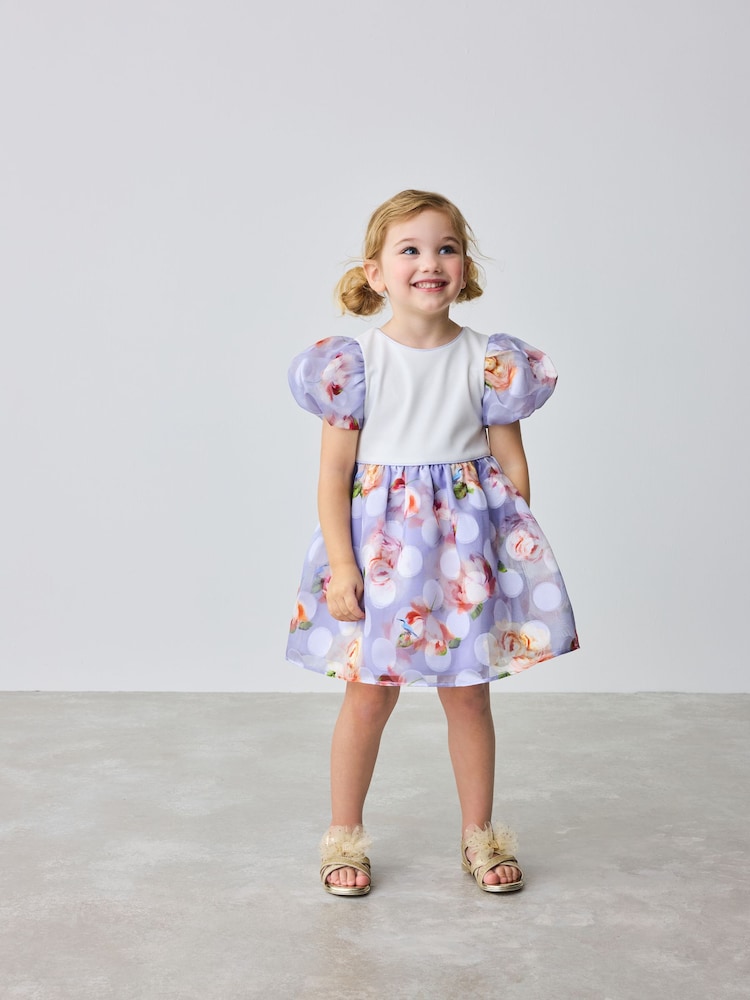 Blau - Baker by Ted Baker Multi Burnout Floral Mockable Dress - Bild 1 von 9 Blau - Baker by Ted Baker Multi Burnout Floral Mockable Dress - Bild 1 von 9