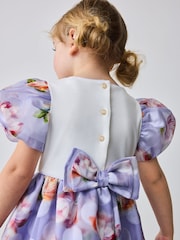 أزرق - ألوان متعددة ـ فستان طبقات مُزيّن بطبعة زهور شبه شفاف من Baker by Ted Baker - صورة 5 من 9