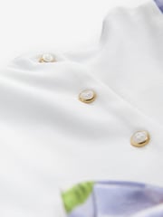 أزرق - ألوان متعددة ـ فستان طبقات مُزيّن بطبعة زهور شبه شفاف من Baker by Ted Baker - صورة 9 من 9