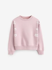 Baker by Ted Baker Pink/Cream Multi Crew Sweat Tops 2 Pack - Image 3 of 5