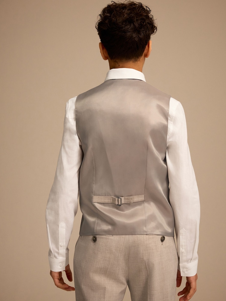 Neutral Waistcoat Shirt and Tie Set (12mths-16yrs) - Image 3 of 9