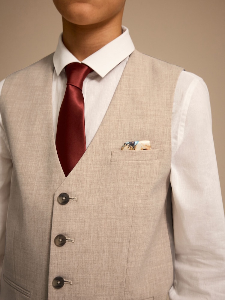 Neutral Waistcoat Shirt and Tie Set (12mths-16yrs) - Image 4 of 9