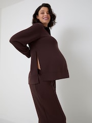 JoJo Maman Bébé Co-ord Premium Jersey Maternity Half Zip Sweatshirt - صورة 4 من 6