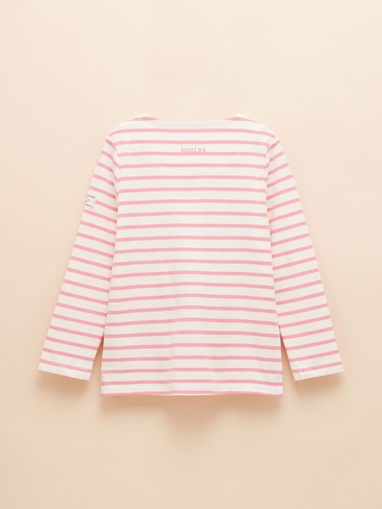 Joules Girls' Harbour Pink Long Sleeve Jersey Top - Image 2 of 4