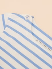 Joules Girls' Harbour Blue Long Sleeve Jersey Top - Image 3 of 4