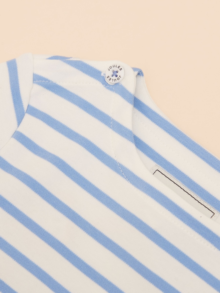 Joules Girls' Harbour Blue Long Sleeve Jersey Top - Image 3 of 4