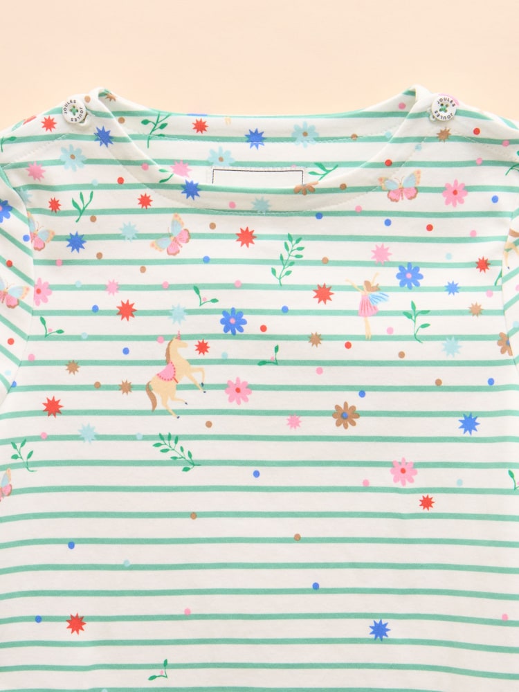 Joules Girls' Harbour Green Long Sleeve Jersey Top - Image 5 of 5