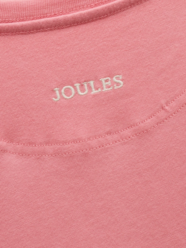 Joules Let's Go 100% Cotton Pink Short Sleeve T-Shirt - Image 4 of 4