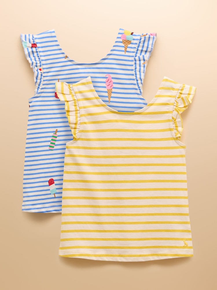Joules Butterfly Pack of Two Frill Vests - Bild 1 von 10 Joules Butterfly Pack of Two Frill Vests - Bild 1 von 10