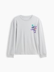 Gap Grey Super Mario Relaxed Graphic Long Sleeve T-Shirt (4-13yrs) - Image 1 of 3