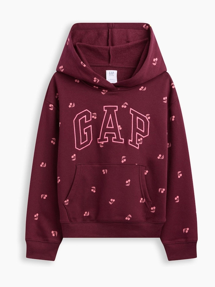 Gap Burgundy Cherry Relaxed Logo Hoodie (4-13yrs) - Image 1 of 3 Gap Burgundy Cherry Relaxed Logo Hoodie (4-13yrs) - Image 1 of 3