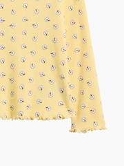 Geel - Gap geribbeld T-shirt met ronde hals (6maanden -5jaar) - Afbeelding 3 van 3