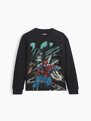 Melns - Gap Marvel Relaxed Graphic Long Sleeve T-Shirt (4-13yrs) - Attēls 1 no 3