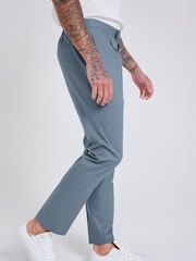 Blauw - Harry Brown Slim Fit Paper Touch Cotton Suit: Smart Trousers - Image 5 of 6