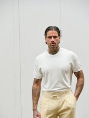 Harry Brown Yellow Slim Fit Chris Linen Cotton Blend Suit: Smart Trousers - Image 8 of 9