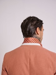 Rood - Harry Brown slim fit Oliver linnen-katoenmix kostuumblazer met dubbele rij knopen - Image 8 of 9