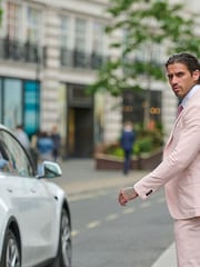 Roze - Harry Brown slim fit Chris linnen katoenmix kostuumblazer met enkele rij knopen - Image 3 of 10