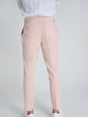 Рожевий - Harry Brown слім фіт Chris льон Cotton Blend піджачний костюм: елегантні штани - Image 6 of 8