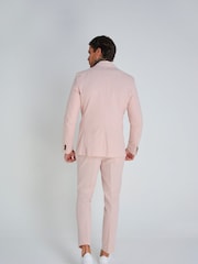 Рожевий - Harry Brown слім фіт Chris льон Cotton Blend піджачний костюм: елегантні штани - Image 8 of 8