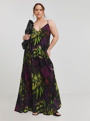 Simply Be Green Trapeze Maxi Dress - Image 1 of 4