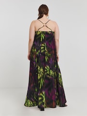 Simply Be Green Trapeze Maxi Dress - Image 3 of 4