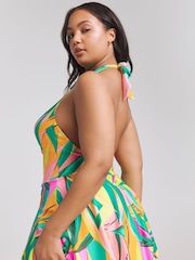 Simply Be Multi Halterneck Swimdress - Image 2 of 4
