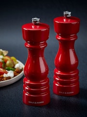 Cole & Mason Red Gloss London 180mm Salt and Pepper Mills - Image 1 of 6