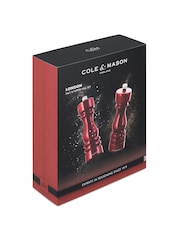 Cole & Mason Red Gloss London 180mm Salt and Pepper Mills - Image 6 of 6