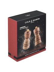 Cole & Mason Natural Beech London 130mm Salt and Pepper Mills - Image 4 of 4