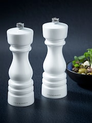 Cole & Mason White Gloss London 180mm Salt and Pepper Mills - Image 1 of 5