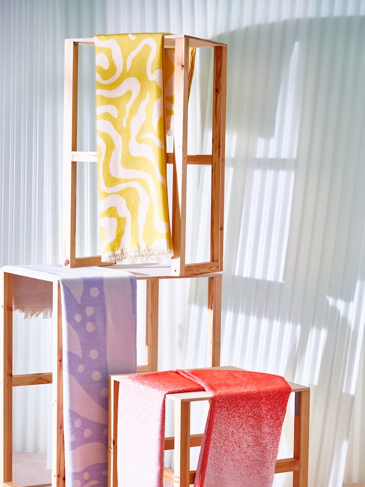 Oliver Bonas Yellow Galia Agate Jacquard Throw - Image 1 of 4 Oliver Bonas Yellow Galia Agate Jacquard Throw - Image 1 of 4
