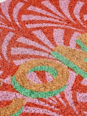 Oliver Bonas Pink Welcome Fan Doormat - Image 3 of 3