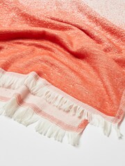 Oliver Bonas Orange Mar Ombre Woven Throw - Image 3 of 4