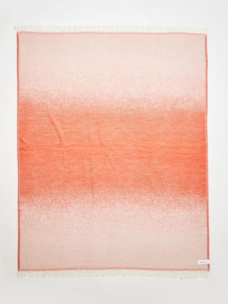 Oliver Bonas Orange Mar Ombre Woven Throw - Image 4 of 4 Oliver Bonas Orange Mar Ombre Woven Throw - Image 4 of 4