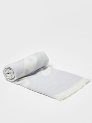 Oliver Bonas Lilac Purple Coral Lilac Jacquard Throw - Image 2 of 4
