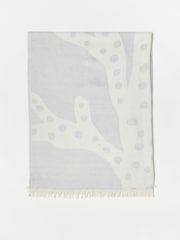 Oliver Bonas Lilac Purple Coral Lilac Jacquard Throw - Image 3 of 4